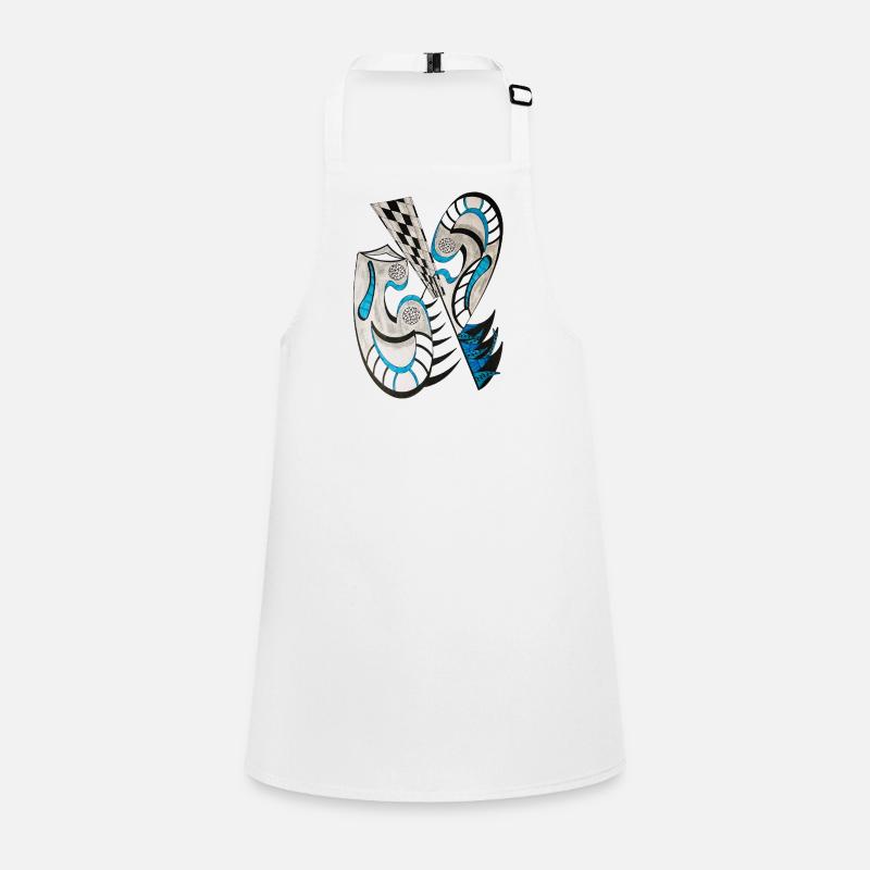 Motif de croix abstraite bleu-noir Tablier Enfant