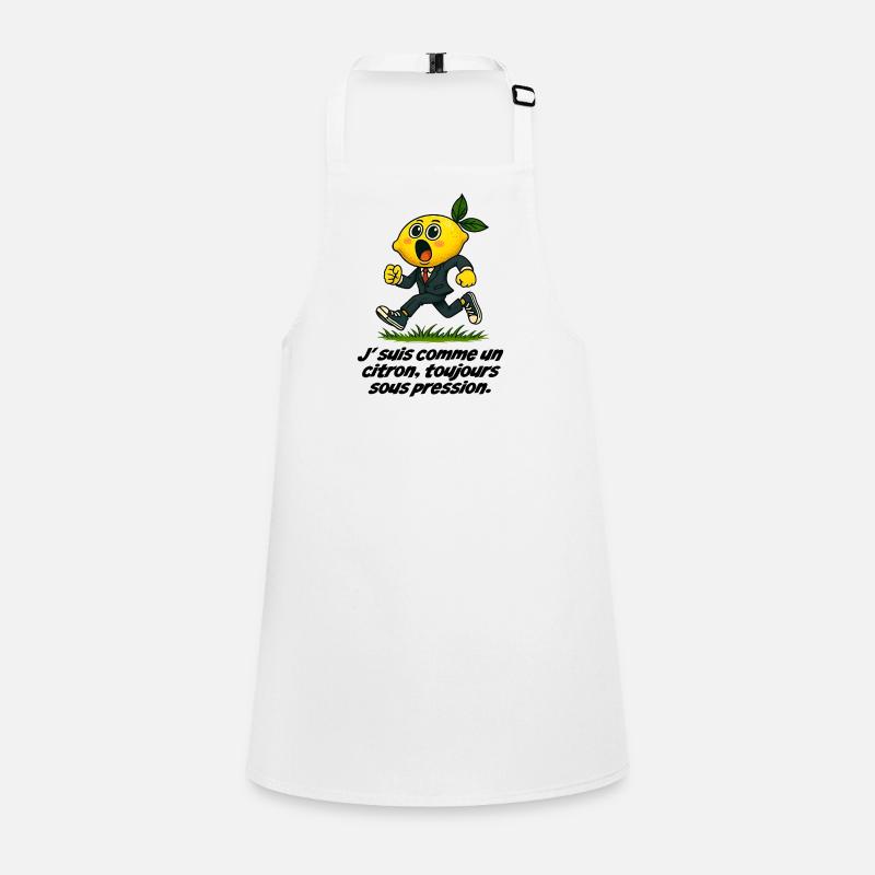 Citron sous pression courant en Costume - Tablier Enfant - blanc
