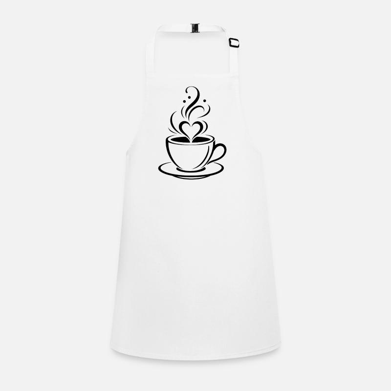 Kaffee Herz Schürze für Kinder