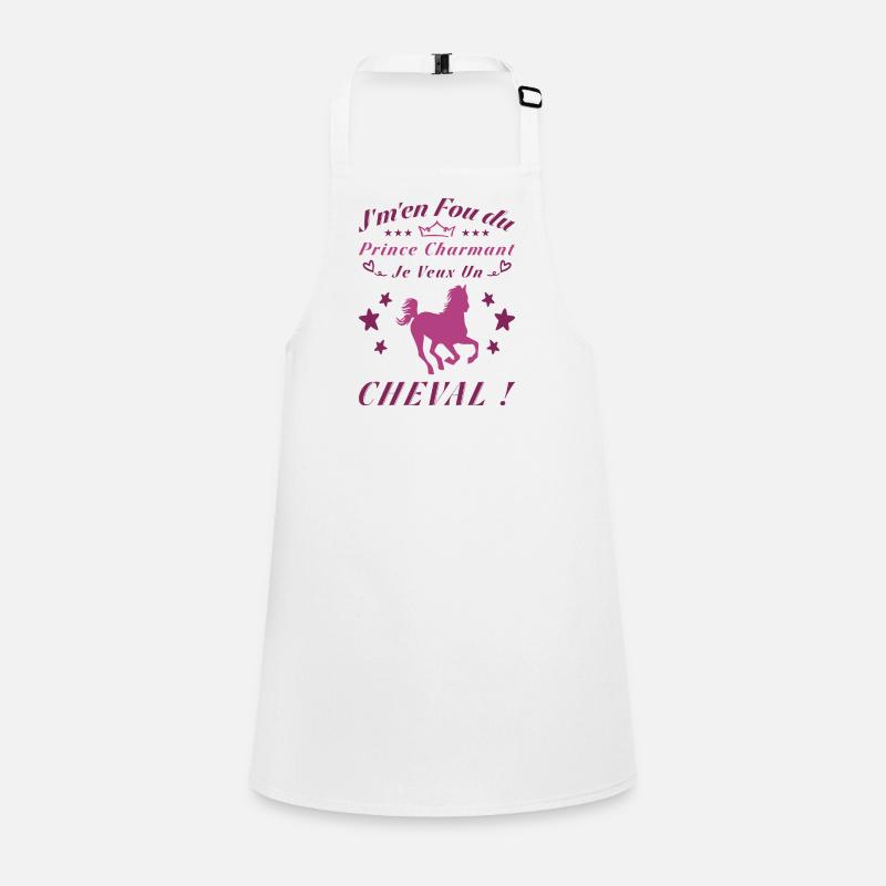 Ich schere mich einen Dreck um den Märchenprinzen, ich will ein Pferd Schürze für Kinder