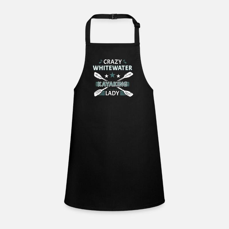 Crazy Whitewater Kayaking Lady Children's Apron
