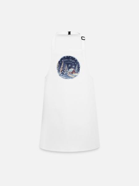 Winter Magic is in the Air – Winter Landscape - Children's Apron - white - Front