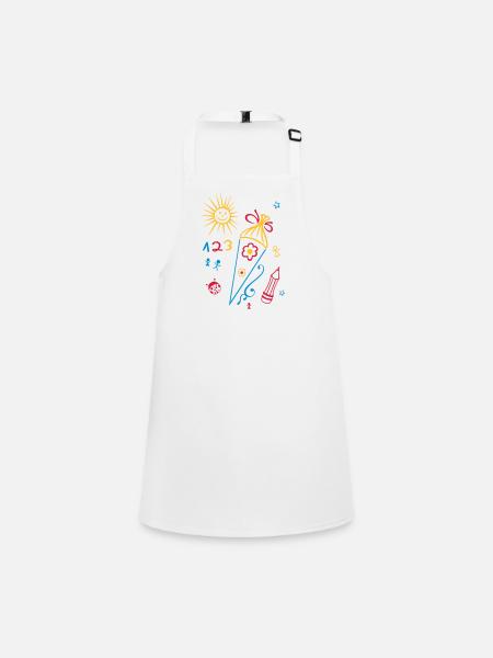 School, school start, children, back to school - Children's Apron - white - Front