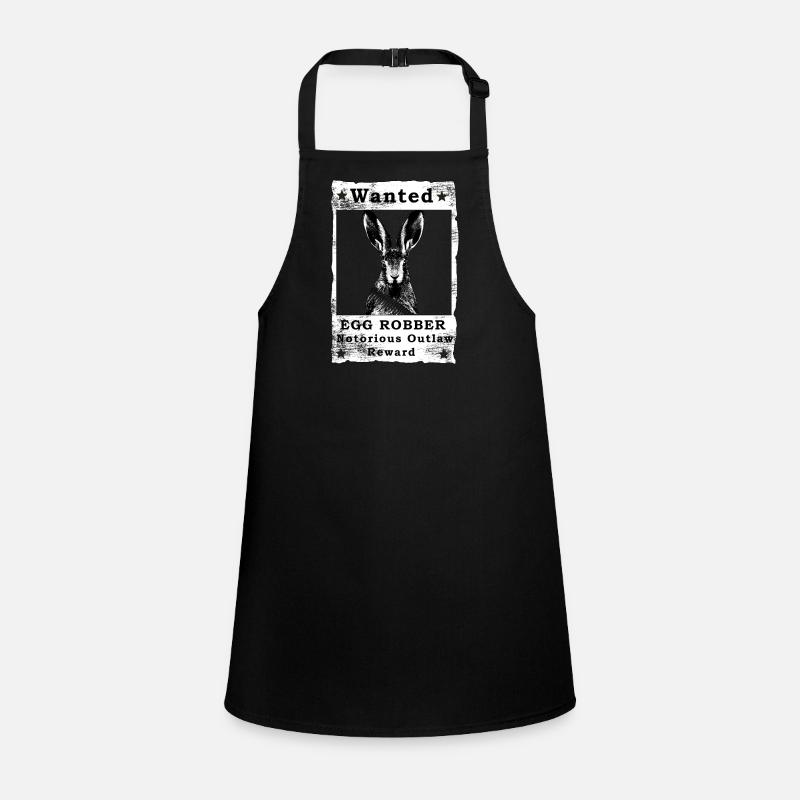 Easter Rabbbit Wanted Egg Robber OutlawTheft Children's Apron
