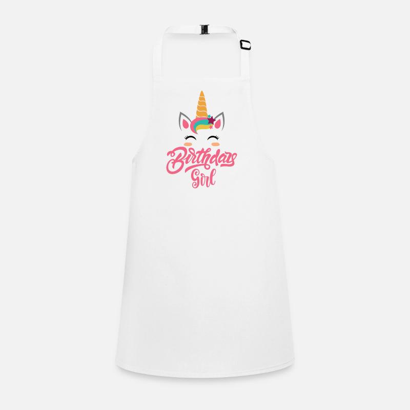 Fille d’anniversaire Licorne Arc-en-ciel Tablier Enfant
