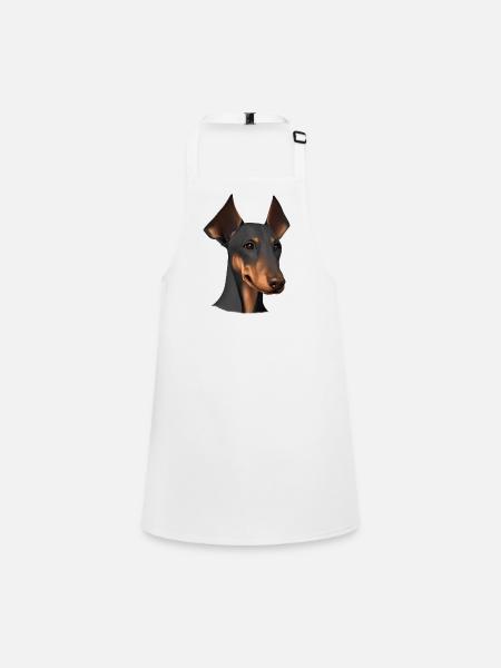 Doberman Doberman puppy dog Doberman trainer - Children's Apron - white - Front