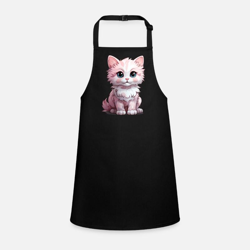 White kitten with blue eyes Children's Apron