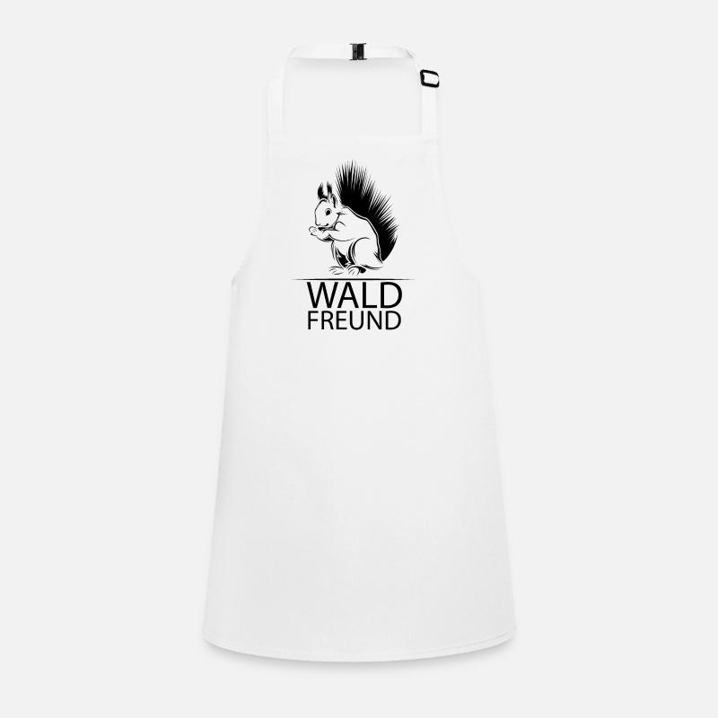 Waldfreund Eichhörnchen Wald Tiere Symbol Sprüche Schürze für Kinder