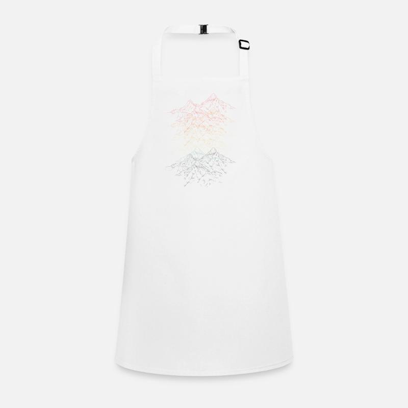 Vivid Mountain Range Illustration Children's Apron