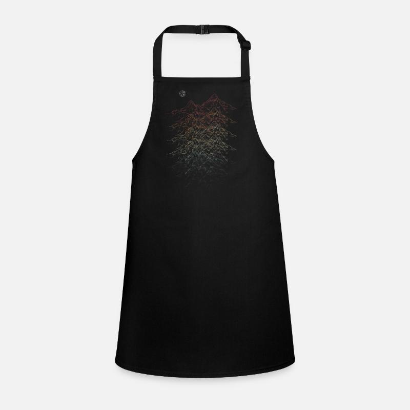Vivid Mountain Range Illustration Children's Apron