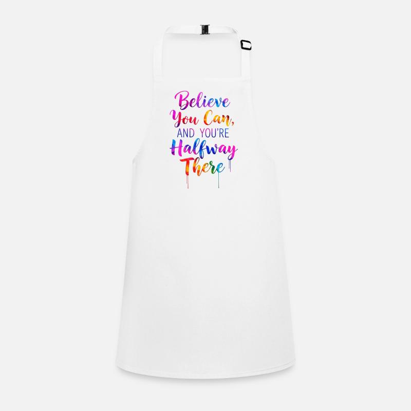 Inspirational Rainbow Typography Quote Children's Apron