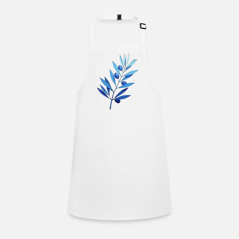 Succursale | Branches de feuilles bleues avec des myrtilles Tablier Enfant
