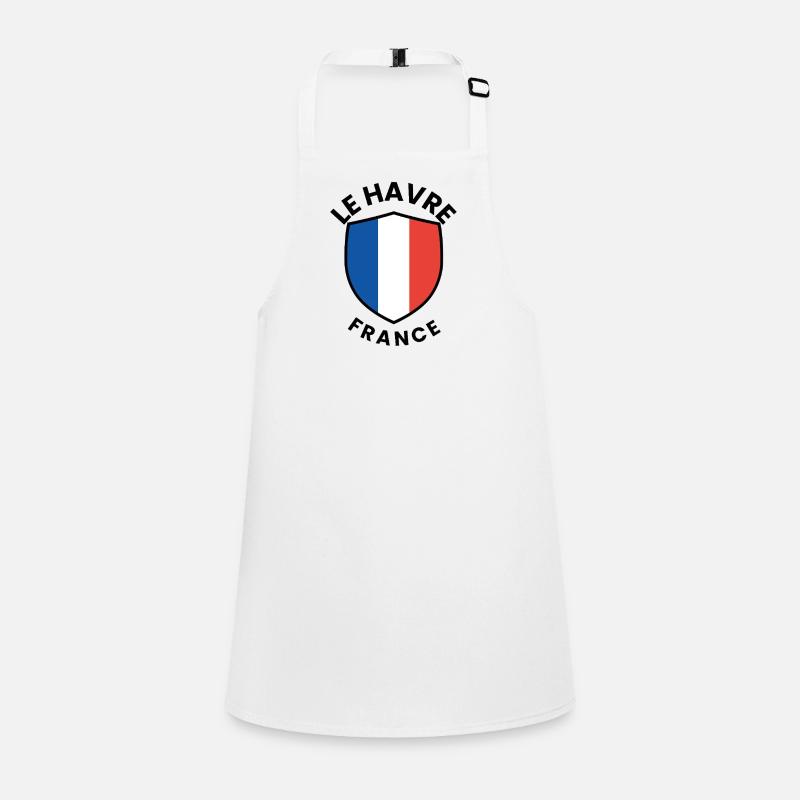 French Flag Shield with Blue and White Red Children's Apron