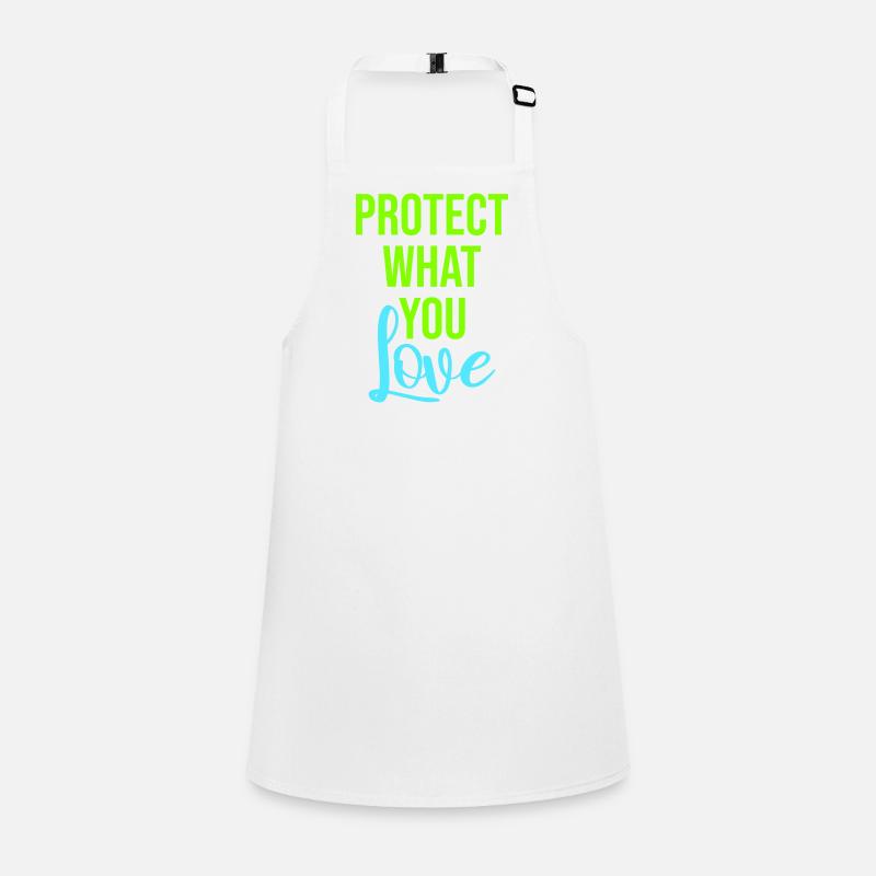 Déclaration de protection de la nature Protéger ce que vous aimez Logo de la Déclaration de Protection de la Nature Tablier Enfant