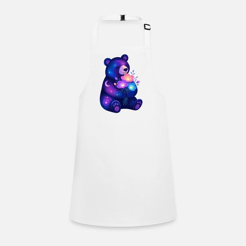 L’Ours Galactique Ami aux Fleurs Tablier Enfant