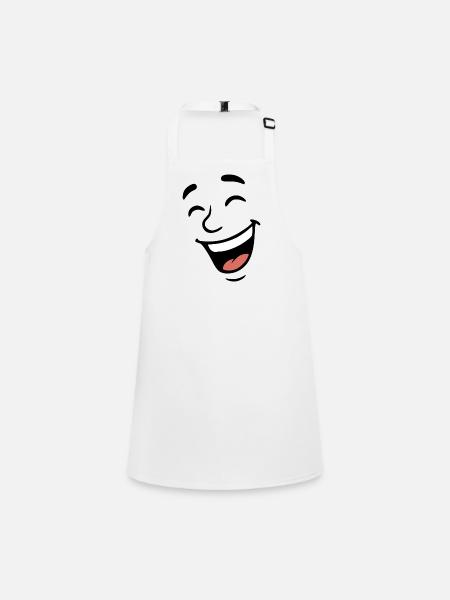 Rire au visage - Tablier Enfant - blanc - Devant