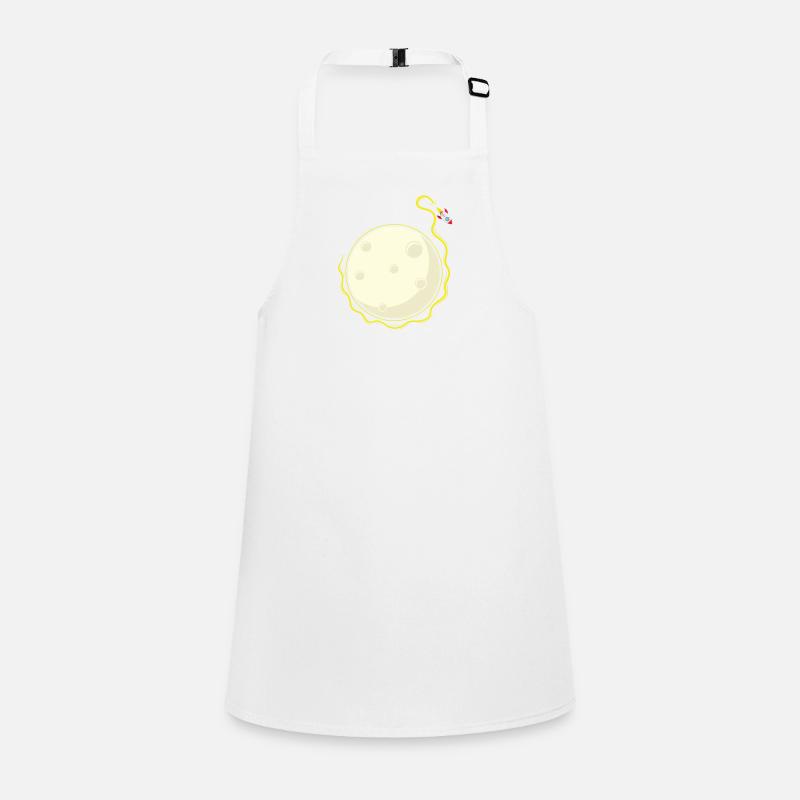 Rocket orbits the moon Children's Apron