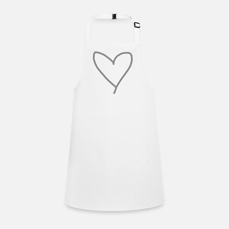 Heart Gray Gift Idea Love in Love Children's Apron