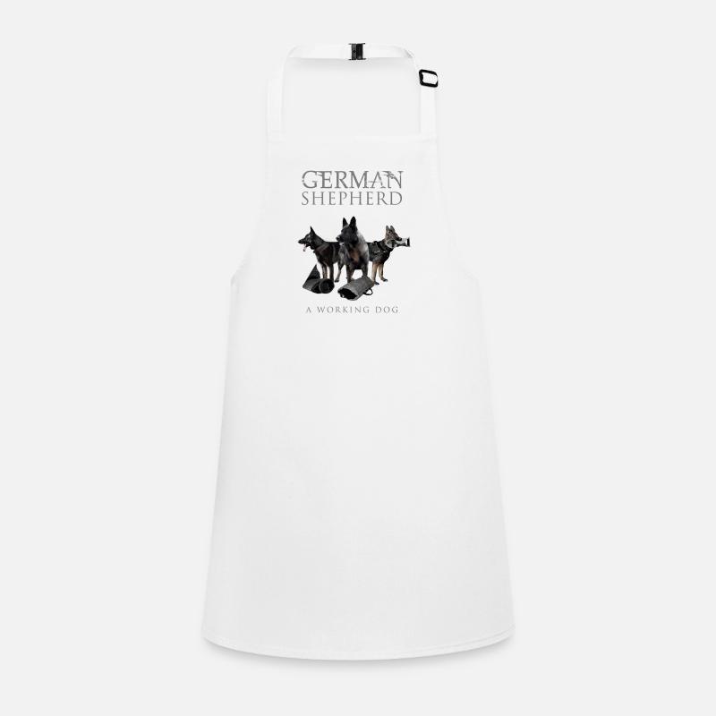 German Shepherd Dog - Children's Apron - white