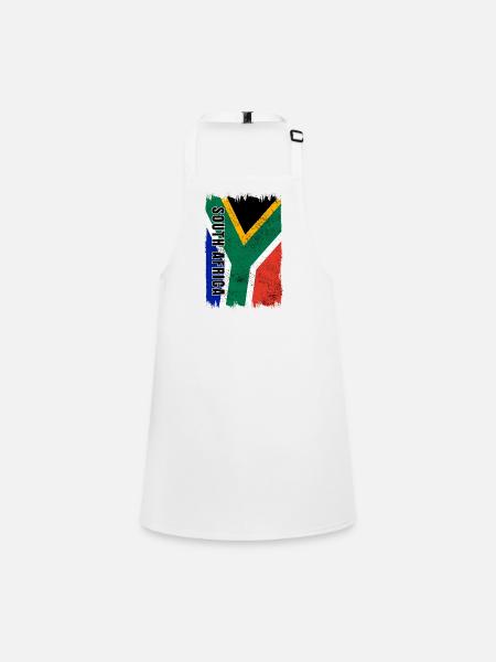 Südafrika Flagge - Schürze für Kinder - Weiß - Vorne