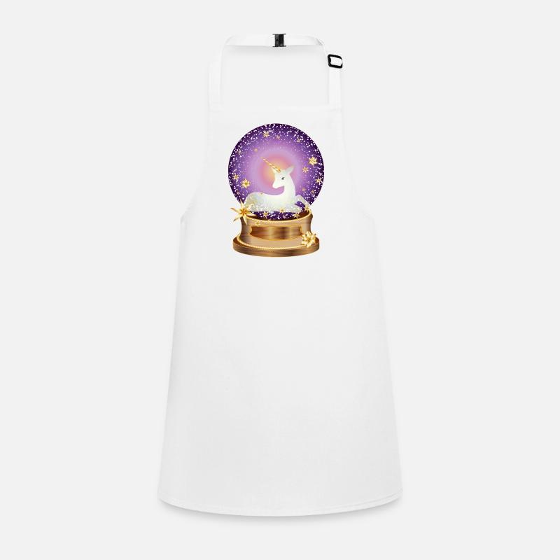 Boule à neige violette avec licorne imaginative Tablier Enfant