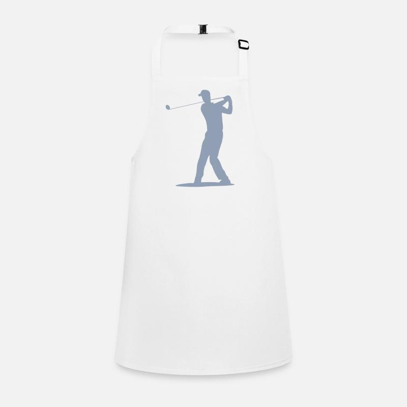 Golfer Abschlag Silhouette - Herren Design Schürze für Kinder
