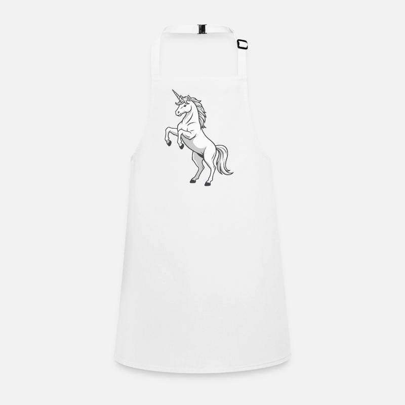 Weißes Einhorn Schürze für Kinder