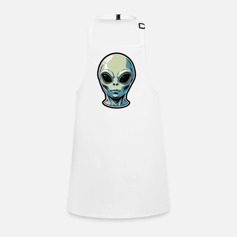 Alien Head Illustration Children's Apron