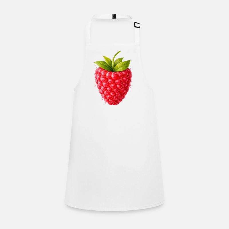 Fresh raspberry with leaves Children's Apron