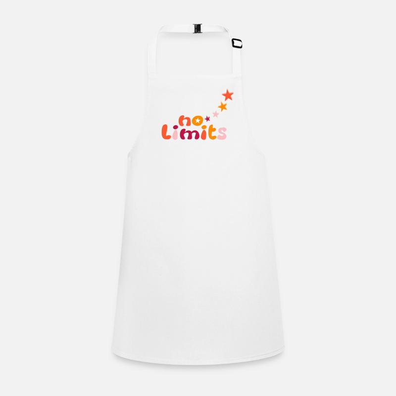 No limits in yellow, orange, red Children's Apron