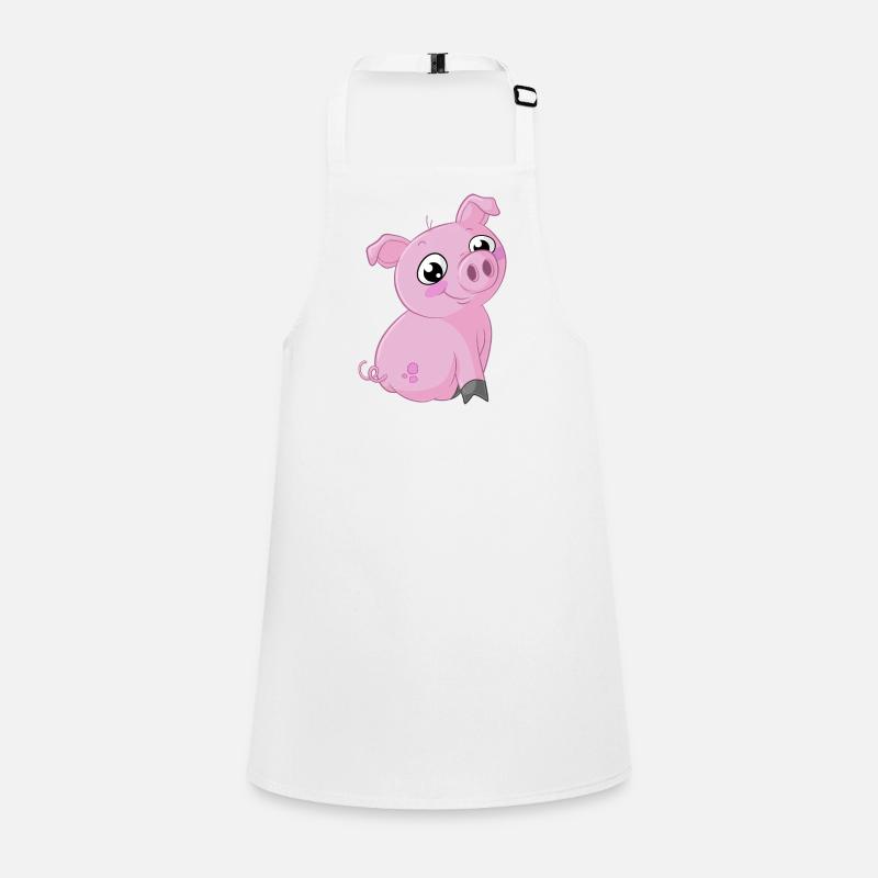 Süßes Comic Schweinchen Schürze für Kinder