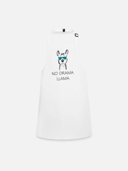 No drama llama gift idea - Children's Apron - white