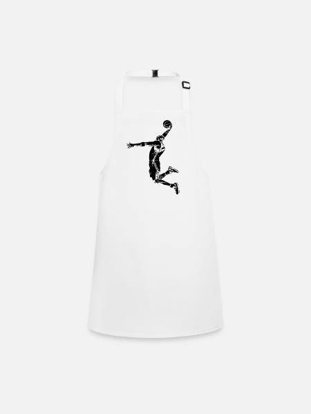 Basketball #11 - Children's Apron - white - Front