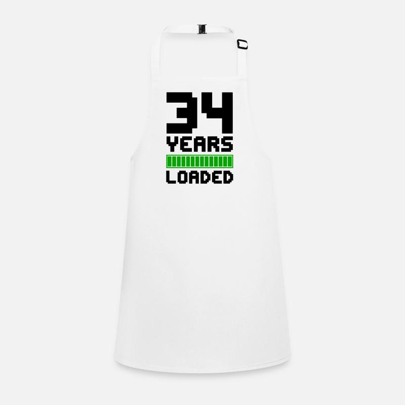 34 ans chargé 34e anniversaire Tablier Enfant