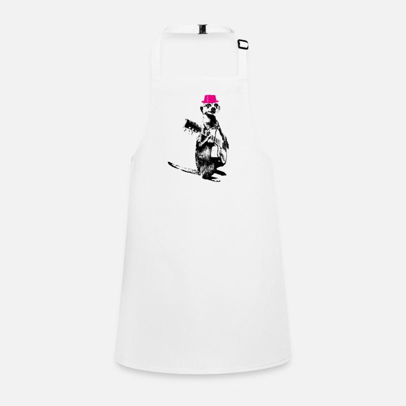 Suricate Guitariste Magenta Hat Tablier Enfant