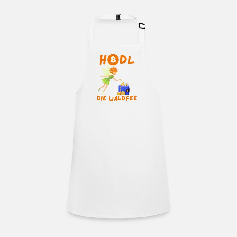 Crypto HODL la fée de la forêt BTC Bitcoin Tablier Enfant