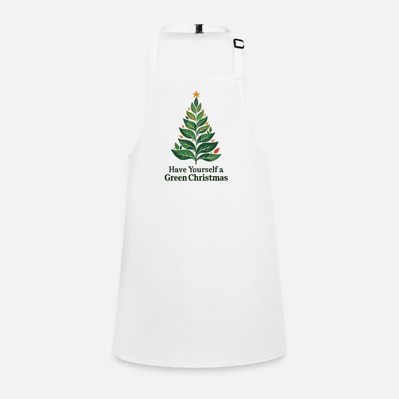Eco Friendly Green Christmas Tree Children's Apron
