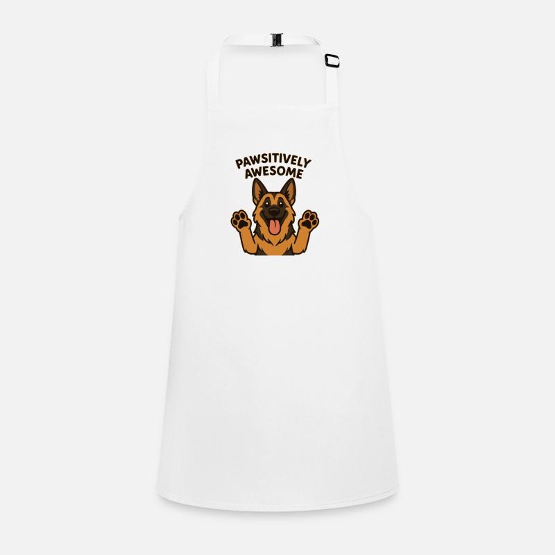 cute dog, german shepherd, paws, positively Children's Apron
