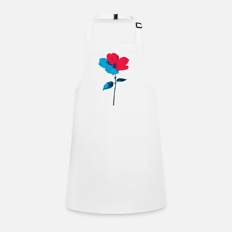 Fleur Bleu Rouge Tablier Enfant