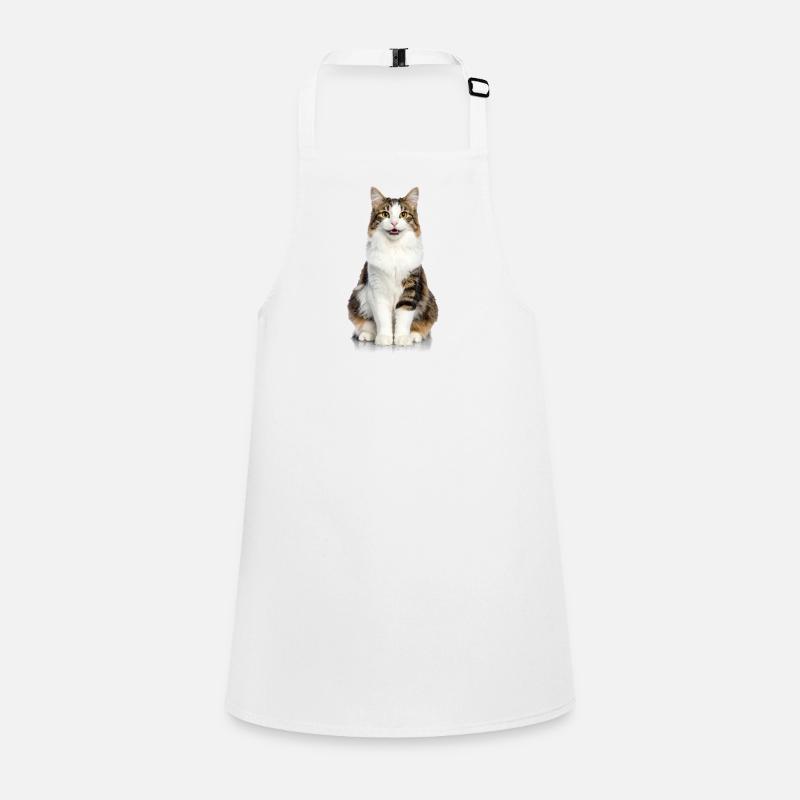 Flauschige Lächelnde Katze – Good Pet Edition Schürze für Kinder