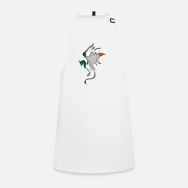 Drapeau de l’Irlande - Irlande - Silhouette de dragon Tablier Enfant