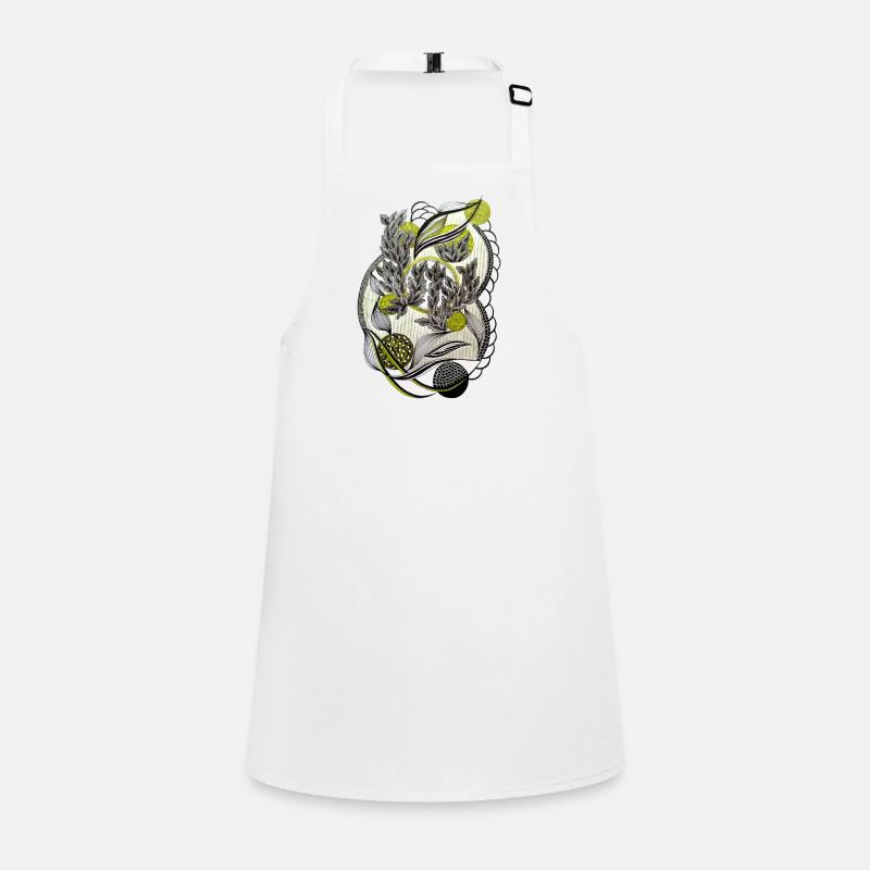 Kaleidoscopic plant graphics Children's Apron