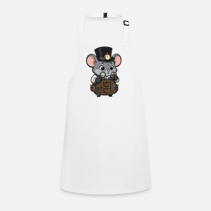 Mouse Watchmaker Steampunk Top Hat Watch Children's Apron