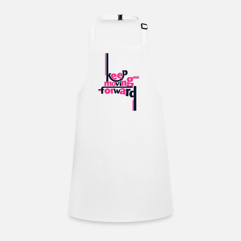 Keep Moving Forward Pink Statement Shirt Schürze für Kinder