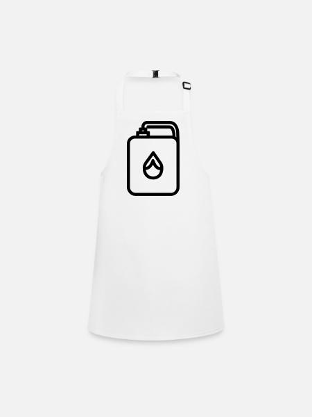 bidon d’essence - Tablier Enfant - blanc - Devant