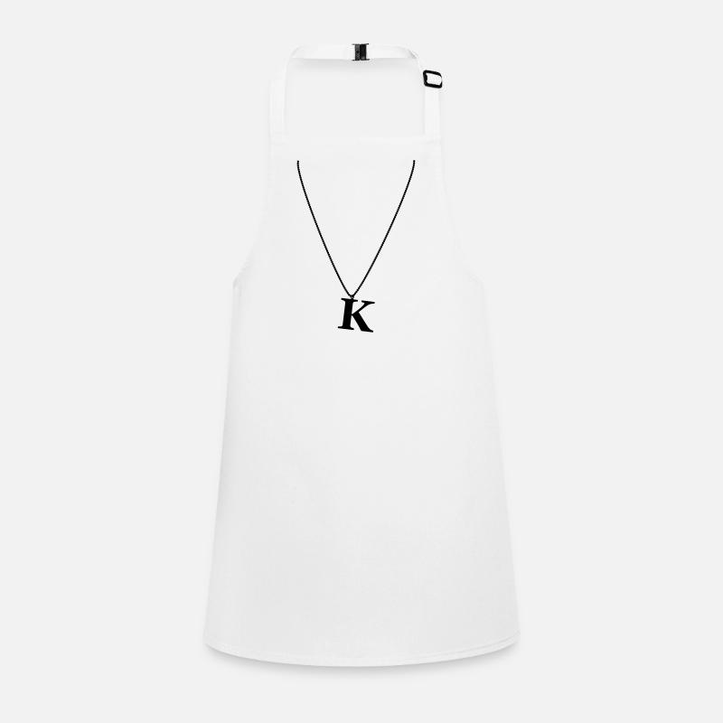 Halskette Buchstabe K Schürze für Kinder