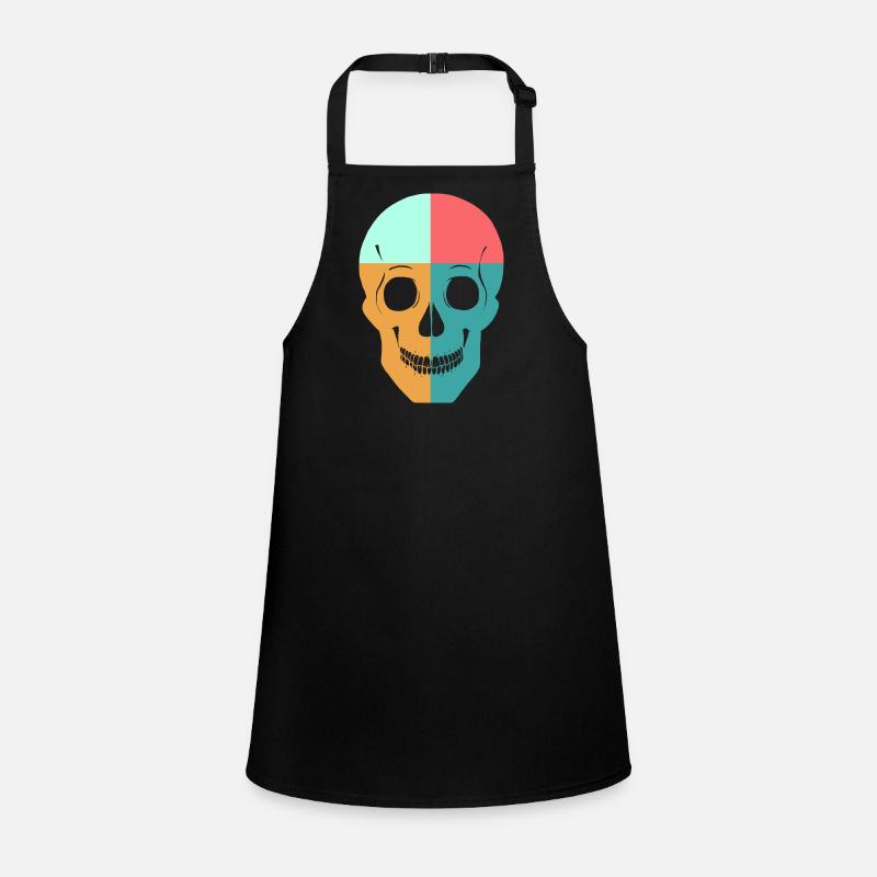 Quadricolor Skull Children's Apron