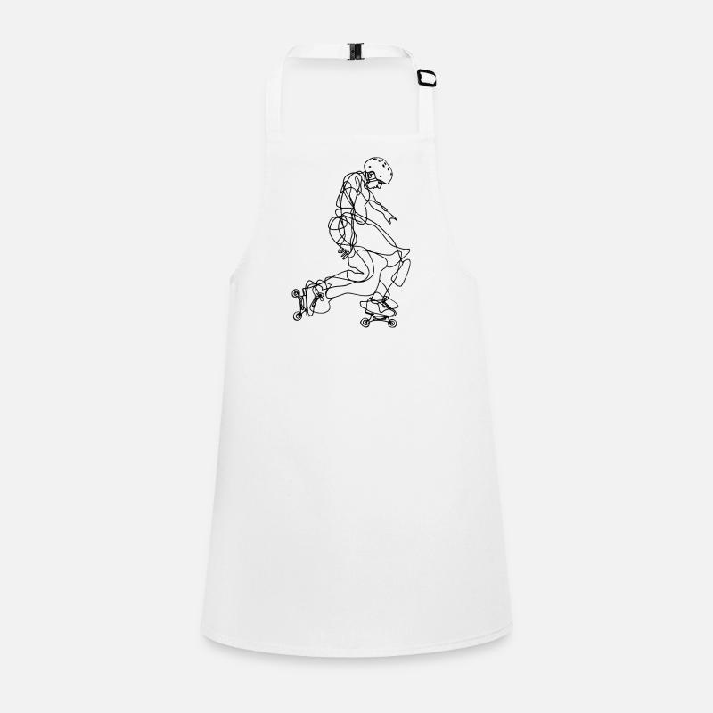 Roller Skater Drawing Children's Apron