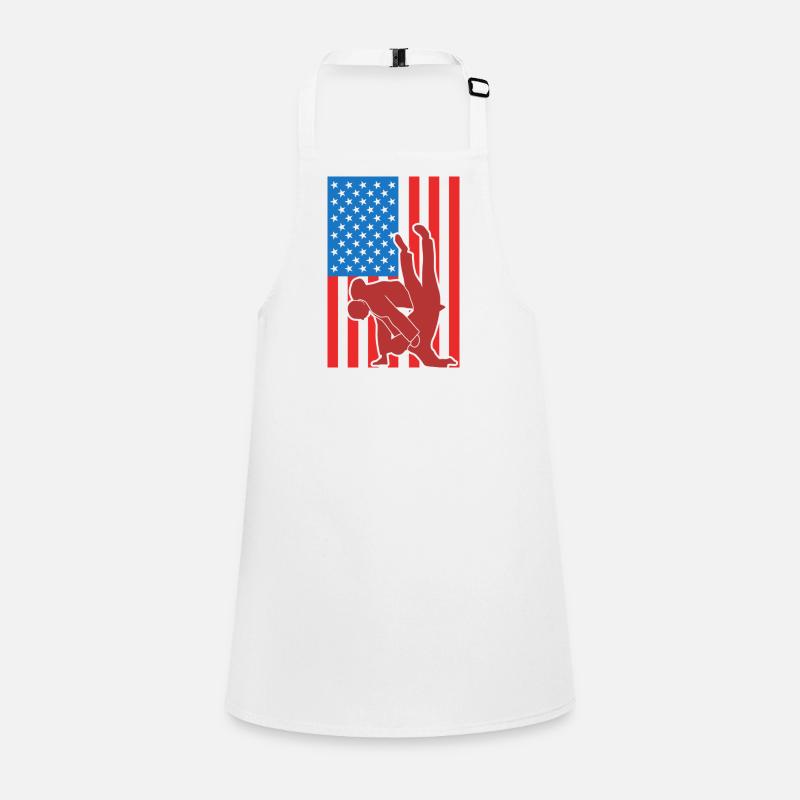 Patriotic Judo Fighter Children's Apron