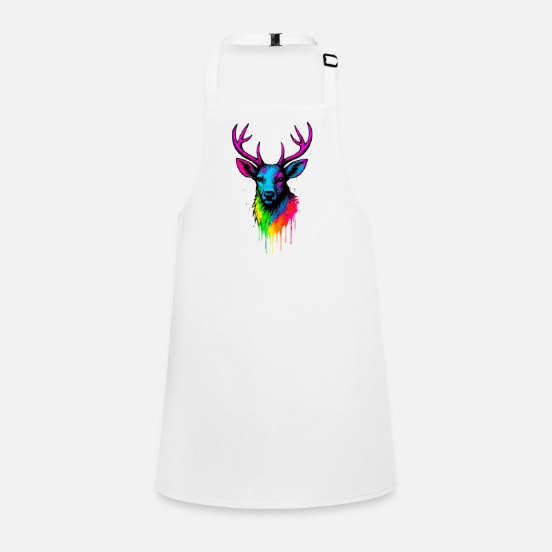 Rainbow Deer Neon Splash Children's Apron